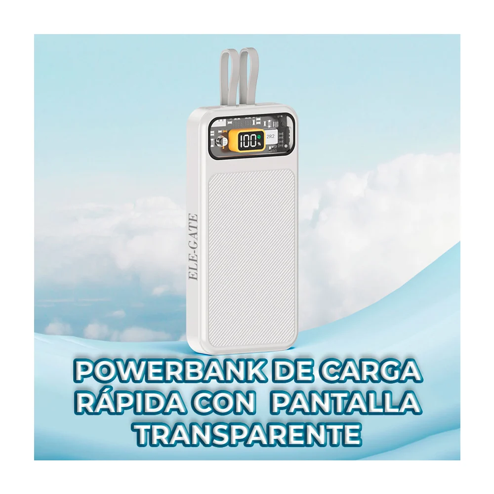Power bank ele-gate portátil de carga rápida de 10000mah con indicado…