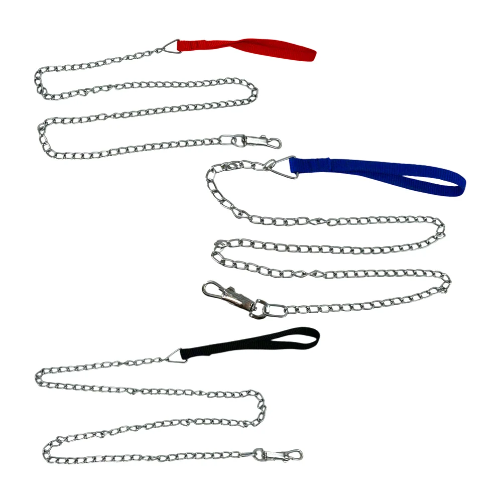 Correa de cadena cromada para mascota, 1.5cmx120cm, variedad de color…