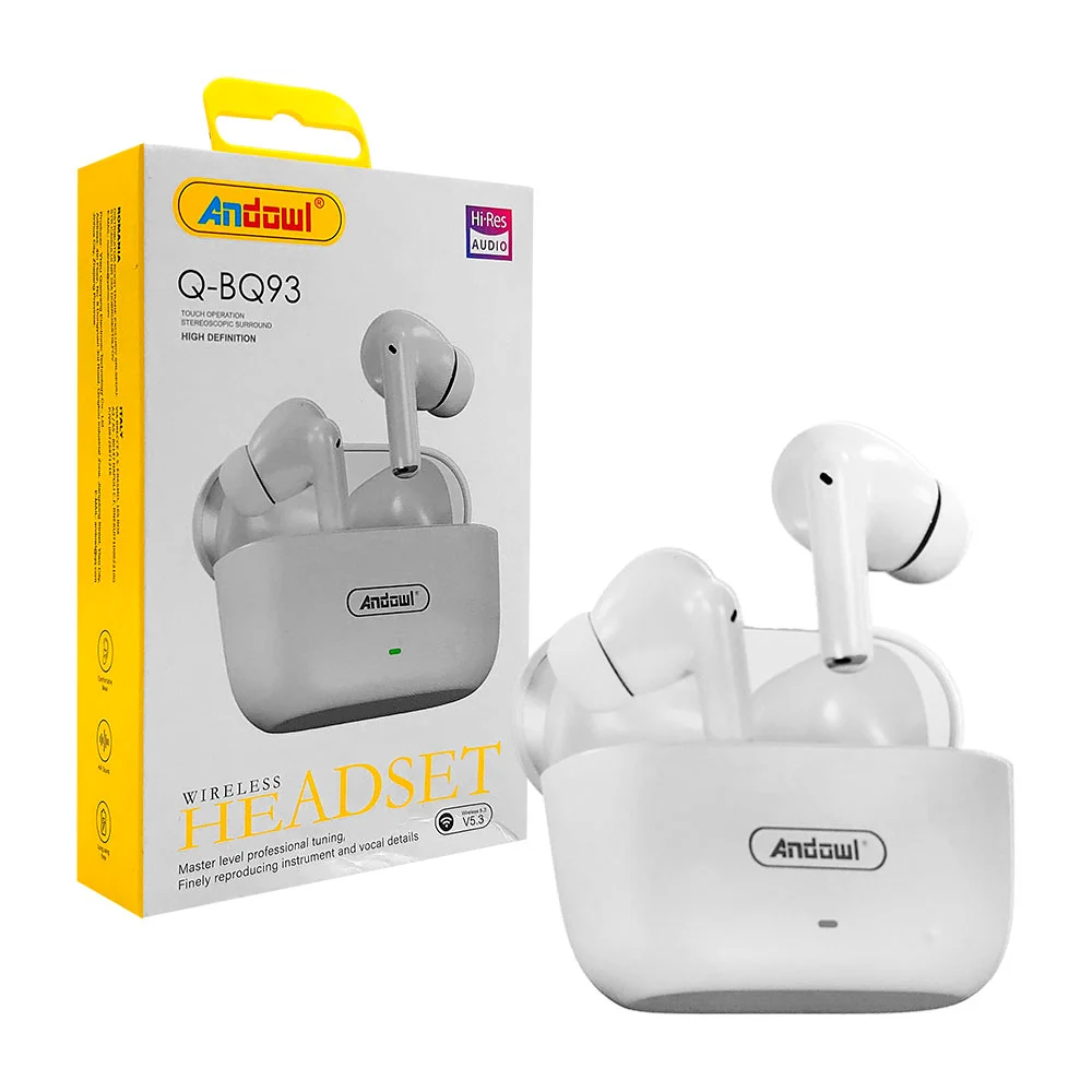 Audífonos inalámbricos bluetooth andowl con estuche de carga / q-bq93
