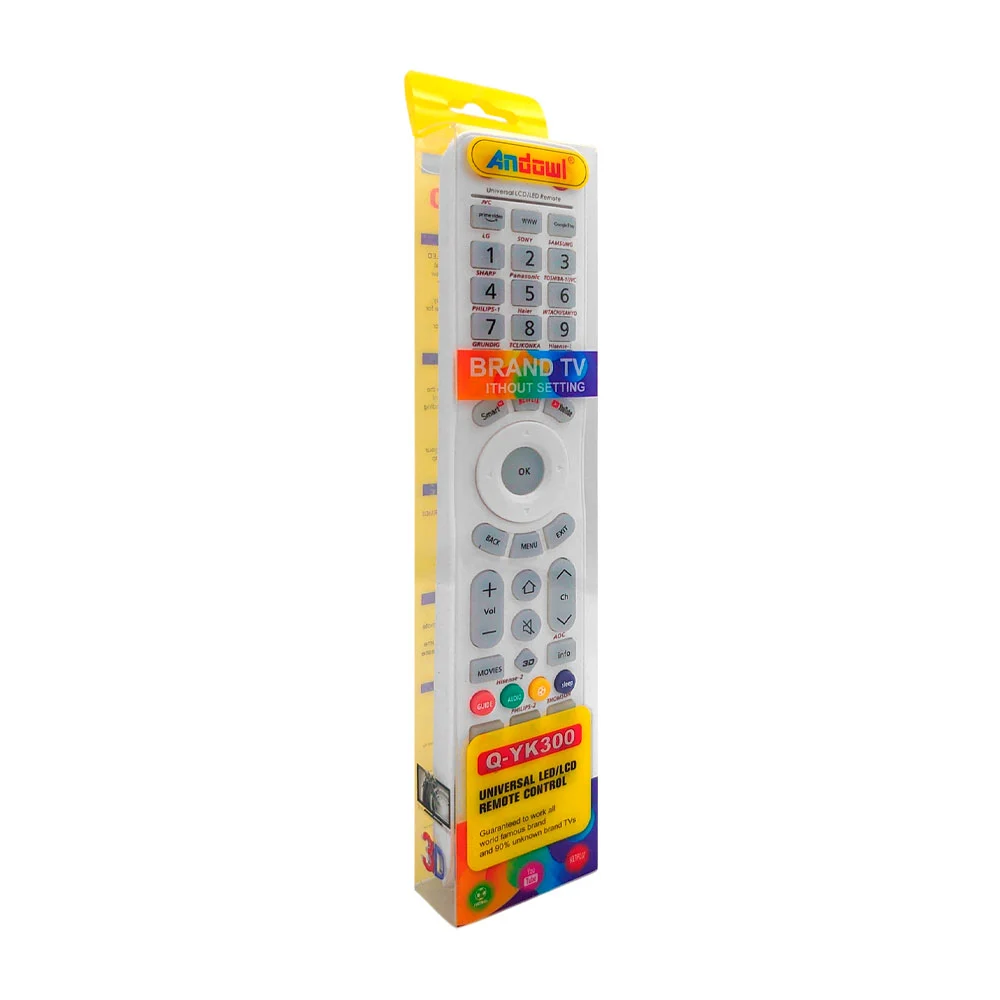Control remoto andowl universal en color blanco para televisión / bra…