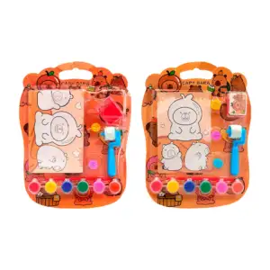 Kit de 6 acuarelas de colores, rodillo de sellos, estuche con tinta y…