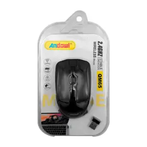 Mouse óptico inalámbrico andowl con adaptador usb, 2.4ghz / stable op…