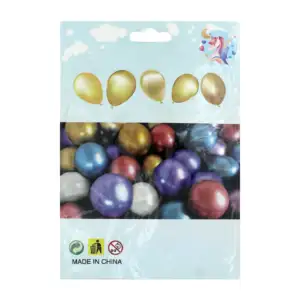 Paquete con 6 globos metal balloon de látex con efecto cromado, varie…