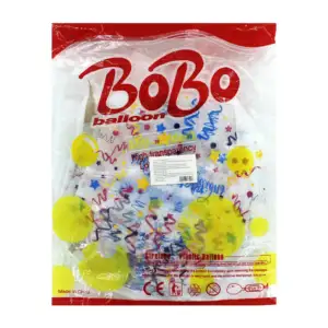 Paquete de 25 globos transparentes con estampado de serpentinas / qq-…