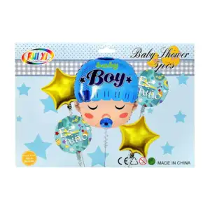 Set de 5 globos metálicos con temática de baby shower para niño / rui…