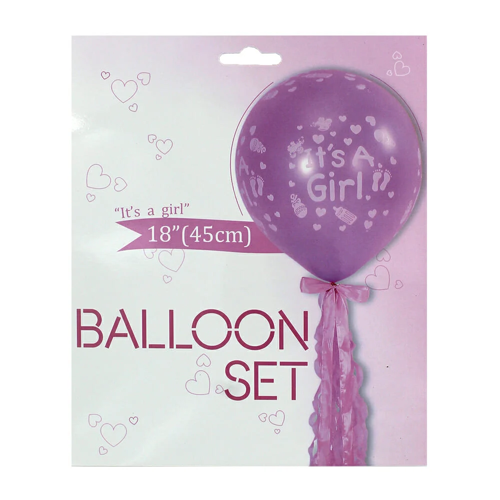 1pza Globo revelación its a girl o its a boy de 18 pulgadas con listó…