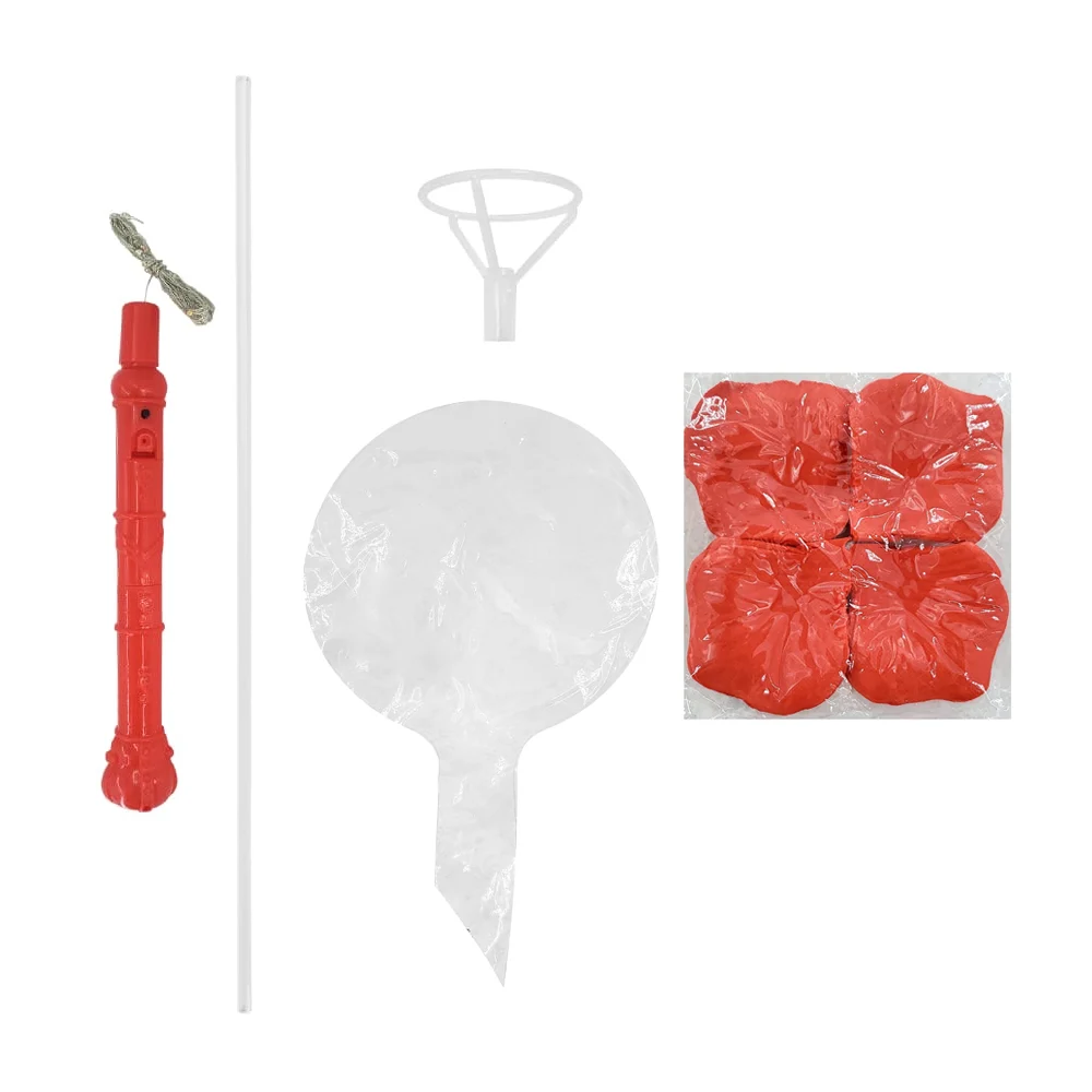 1pza Globo transparente de 8 pulgadas con pétalos decorativos y base …