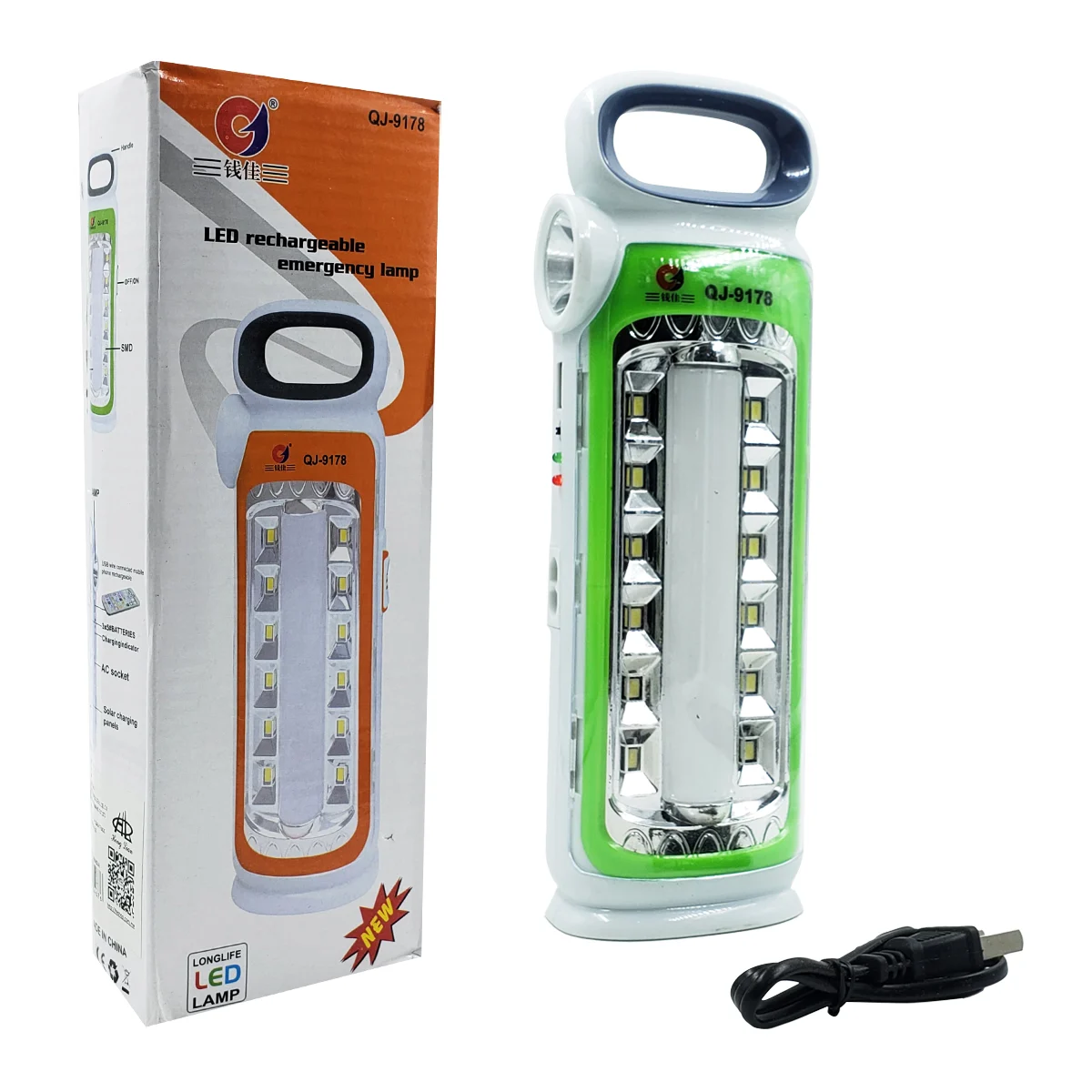 Lámpara solar / luz de emergencia led multifuncional recargable / qj-…