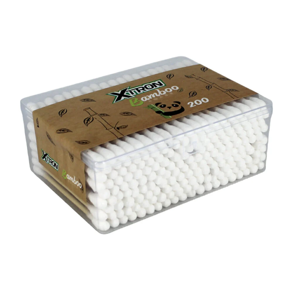 Paquete de 200 cotonetes / hisopos con caja rectangular xtron con bas…