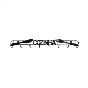 Perchero metálico con 8 ganchos para cocina, 47cm / cozinha / ro-0068