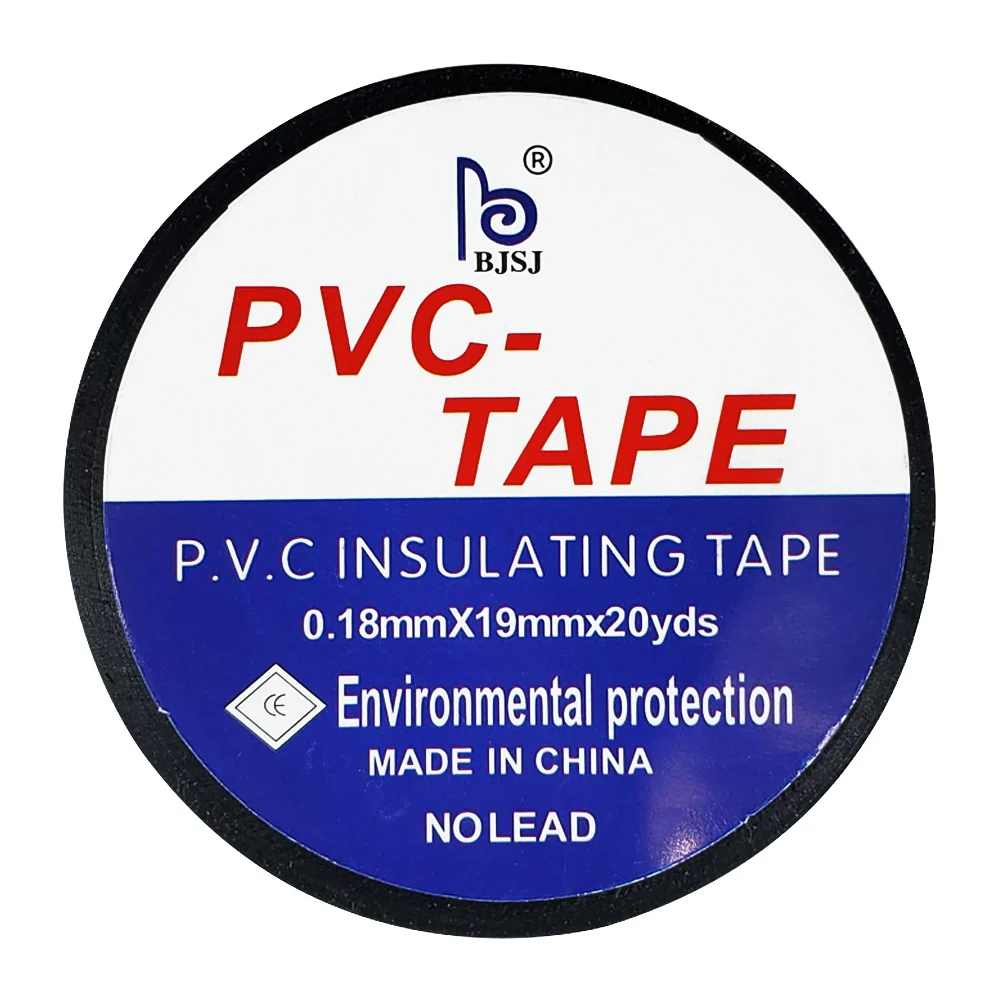 1pza Cinta negra aislante bjsj, 018mmx19mm para electricista / pvc ta…