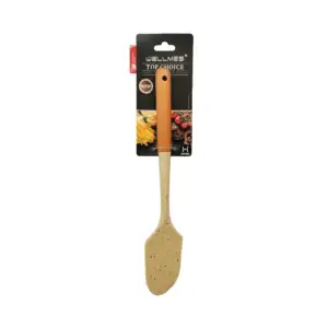 Pala miserable espátula de silicon con mango de madera para cocina, 3…