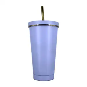 Vaso termo de acero inoxidable con popote y escobillón 750ml, varieda…