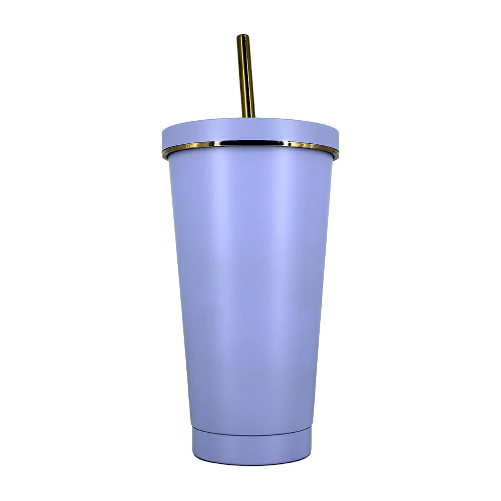 Vaso termo de acero inoxidable con popote y escobillón 750ml, varieda…