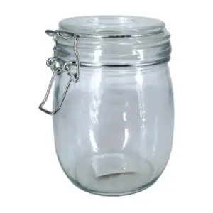 Tarro de cristal mediano multiusos con tapa clip / ro-6503