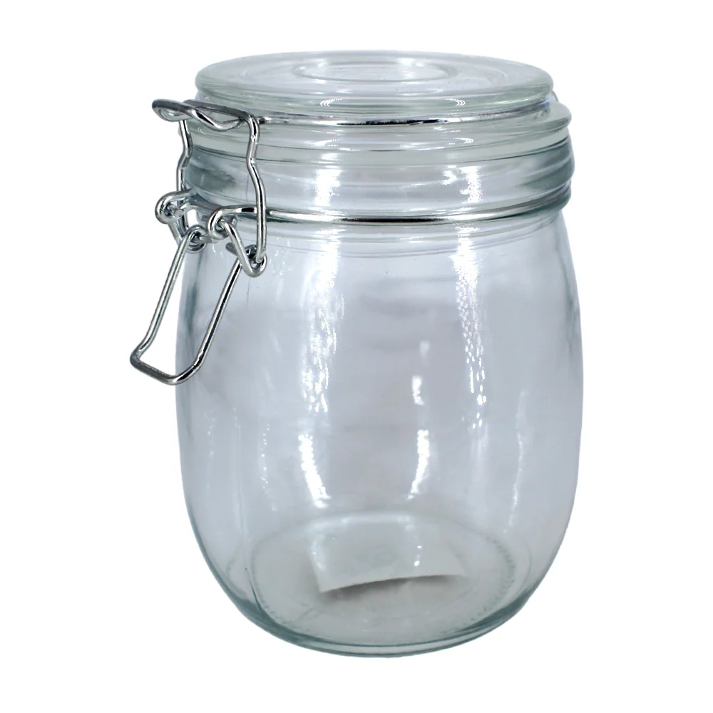Tarro de cristal mediano multiusos con tapa clip / ro-6503