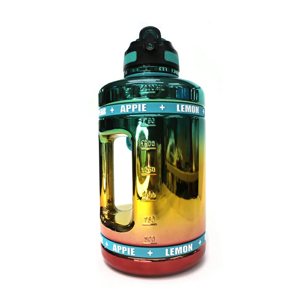 Botella garrafón multicolor sports talent de plástico con efecto metá…