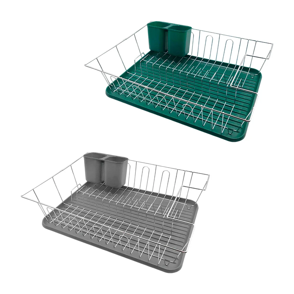 Escurridor metálico con charola y escurridor para cubiertos, variedad…