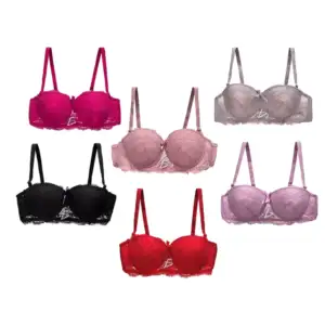 Brasier con aro encaje y diseño floreado, variedad de colores y talla…