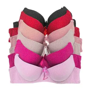 Brasier con diseño de lunares y efecto push up, variedad de colores y…