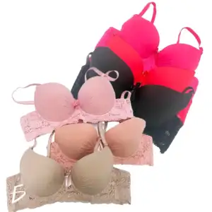 Brasier con copa completa espalda de encajé con efecto push up, varie…