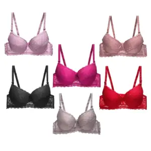 Brasier con encaje transparentes de espalda copa completa, variedad d…