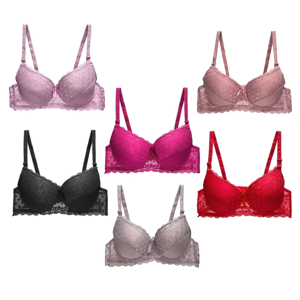 Brasier con encaje transparentes de espalda copa completa, variedad d…