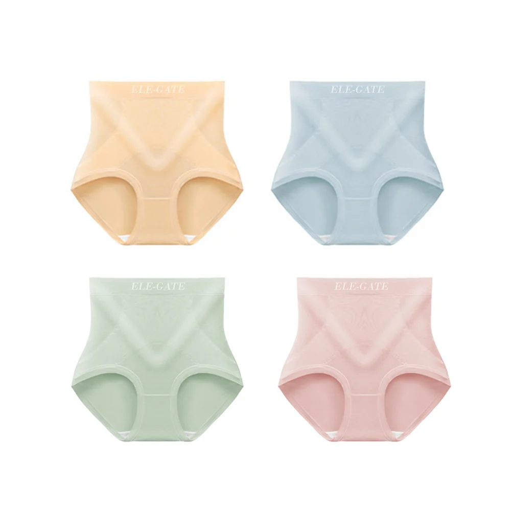 Ropa interior calzoncillo de algodón suave cintura alta para mujer, v…