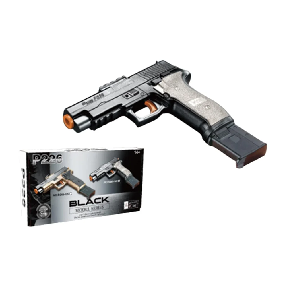Pistola black color plateada dorada con modo manual lanza bolitas de …