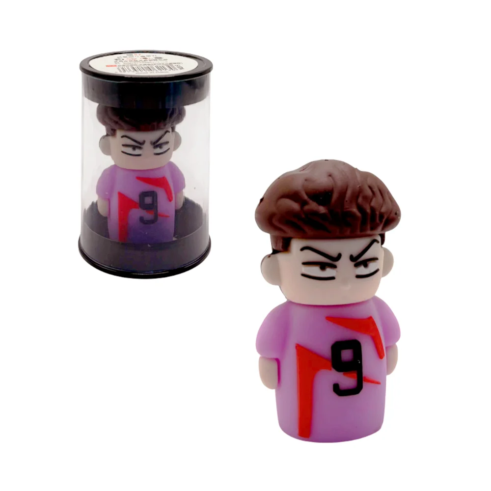 Sacapunta en figura 3d, personaje deportista de goma, variedad de mod…