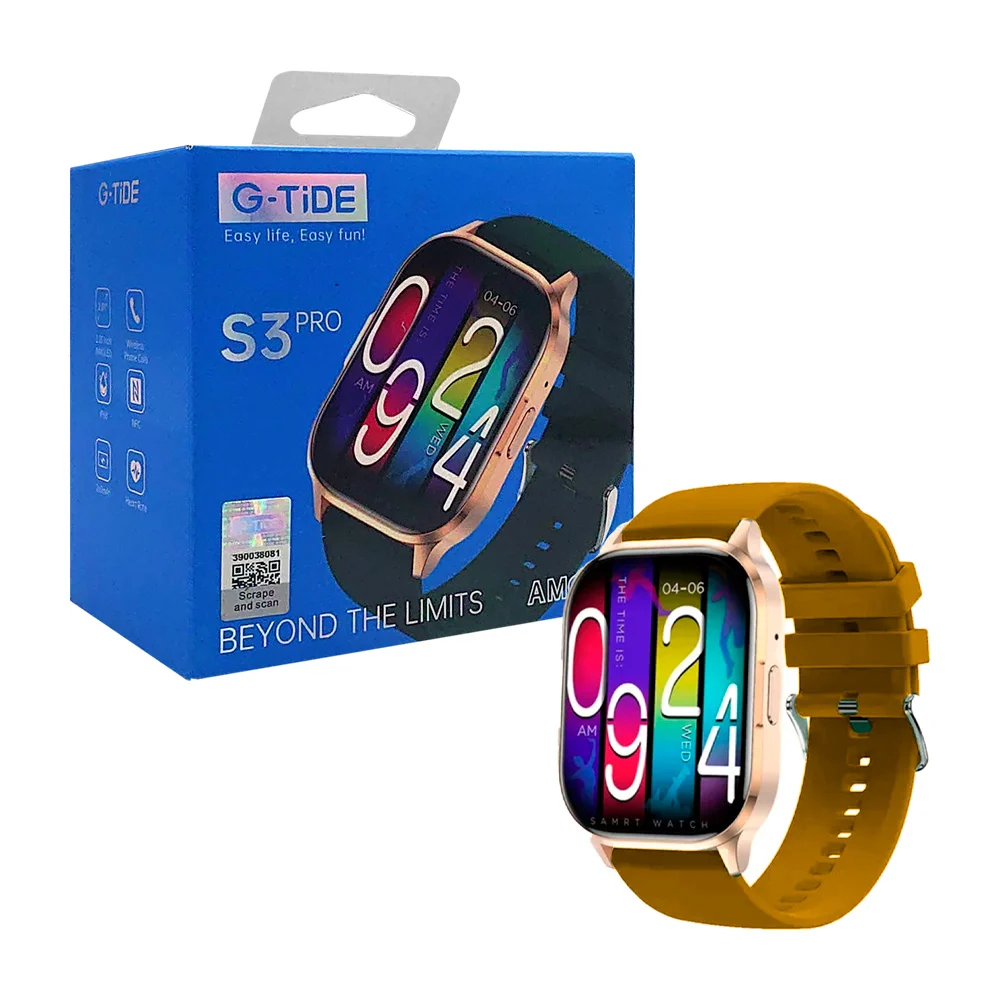 Smartwatch g-tide, pantalla amoled cuadrada, correa de plástico, mult…
