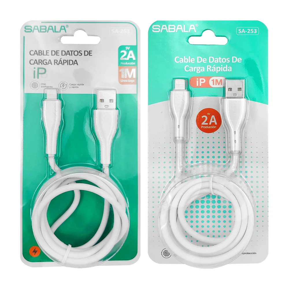 Cable usb sabala blanco de 1 metro con entrada tipo lightning ip para…