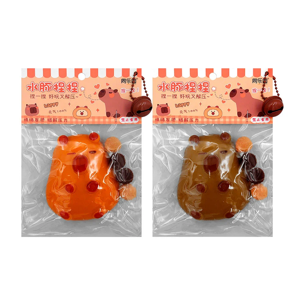 Juguete squeeze antiestrés con forma de capibara, variedad de colores…