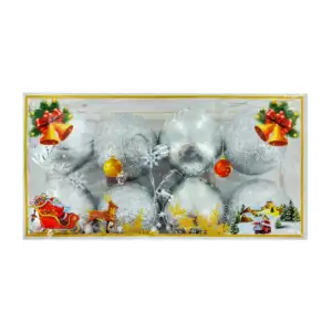 Paquete de 8 esferas navideñas con diferentes diseños de 6cm, varieda…