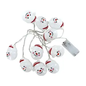 Serie guirnalda led de pila con diseño de muñecos de nieve, 2m / bt-s…