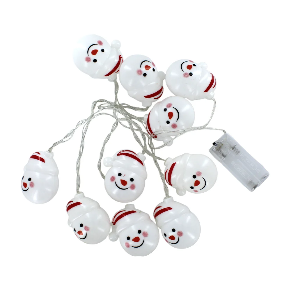 Serie guirnalda led de pila con diseño de muñecos de nieve, 2m / bt-s…