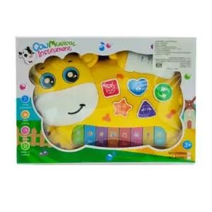 Piano de juguete interactivo cow musical de pilas con 6 funciones mús…