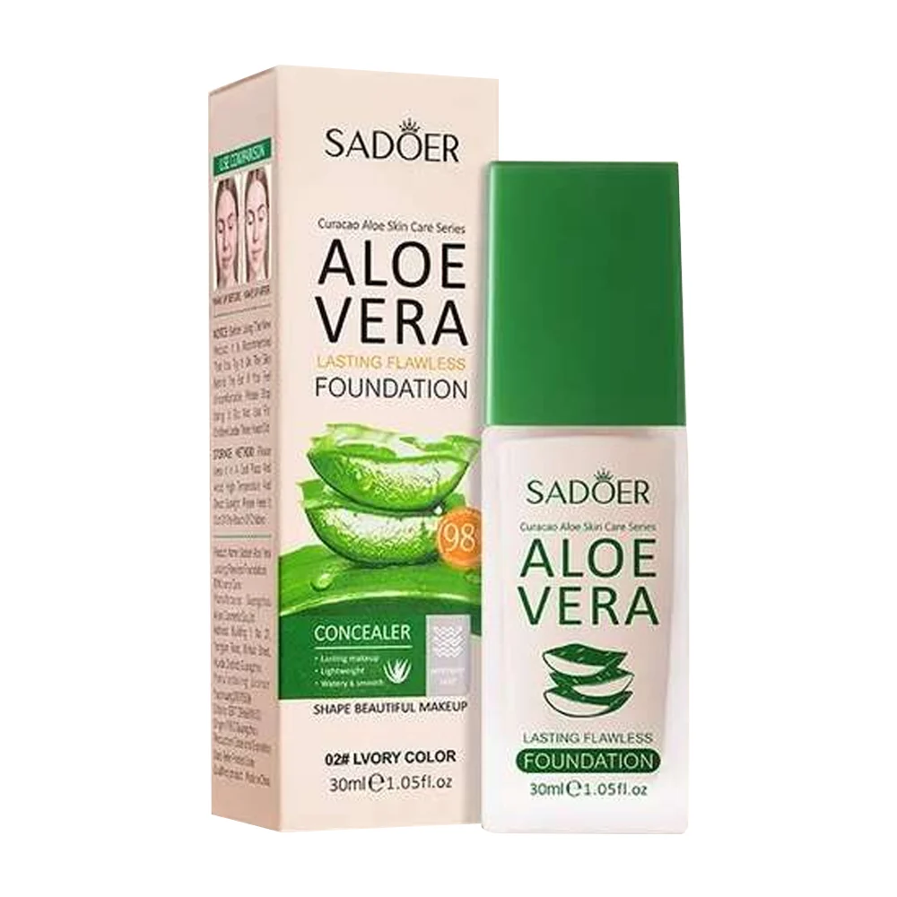 Base de maquillaje líquido con extracto de aloe vera 30ml, variedad d…