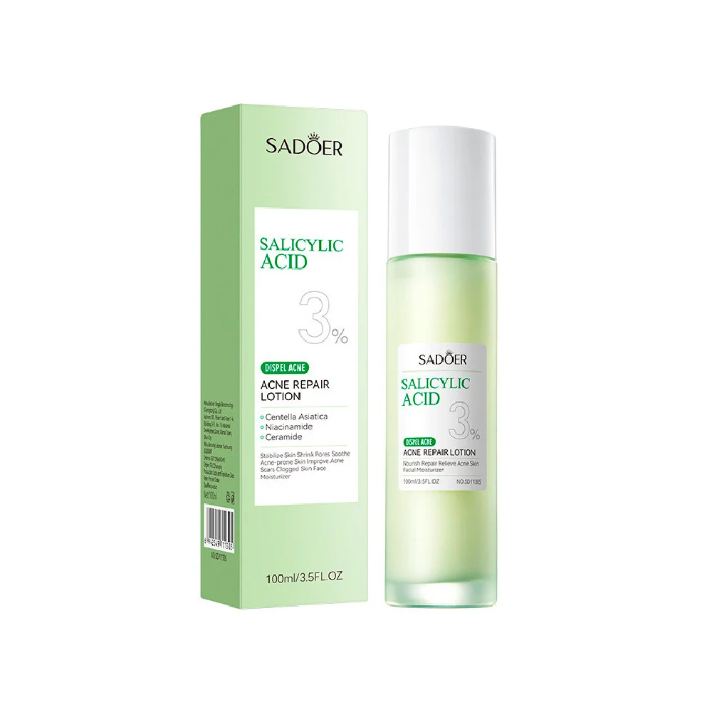 Loción facial hidratante y reparador con ácido salicílico para el acn…
