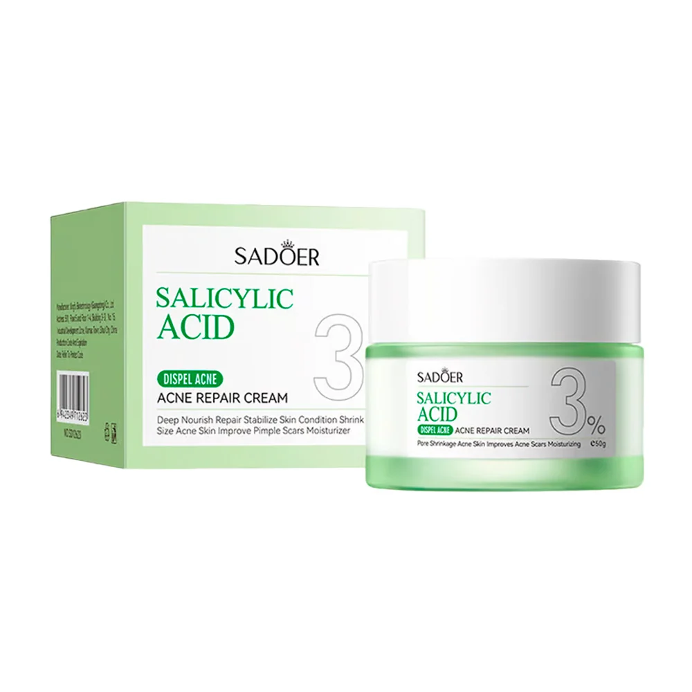 Crema facial reparadora con ácido salicílico para el acné, 50g / sado…