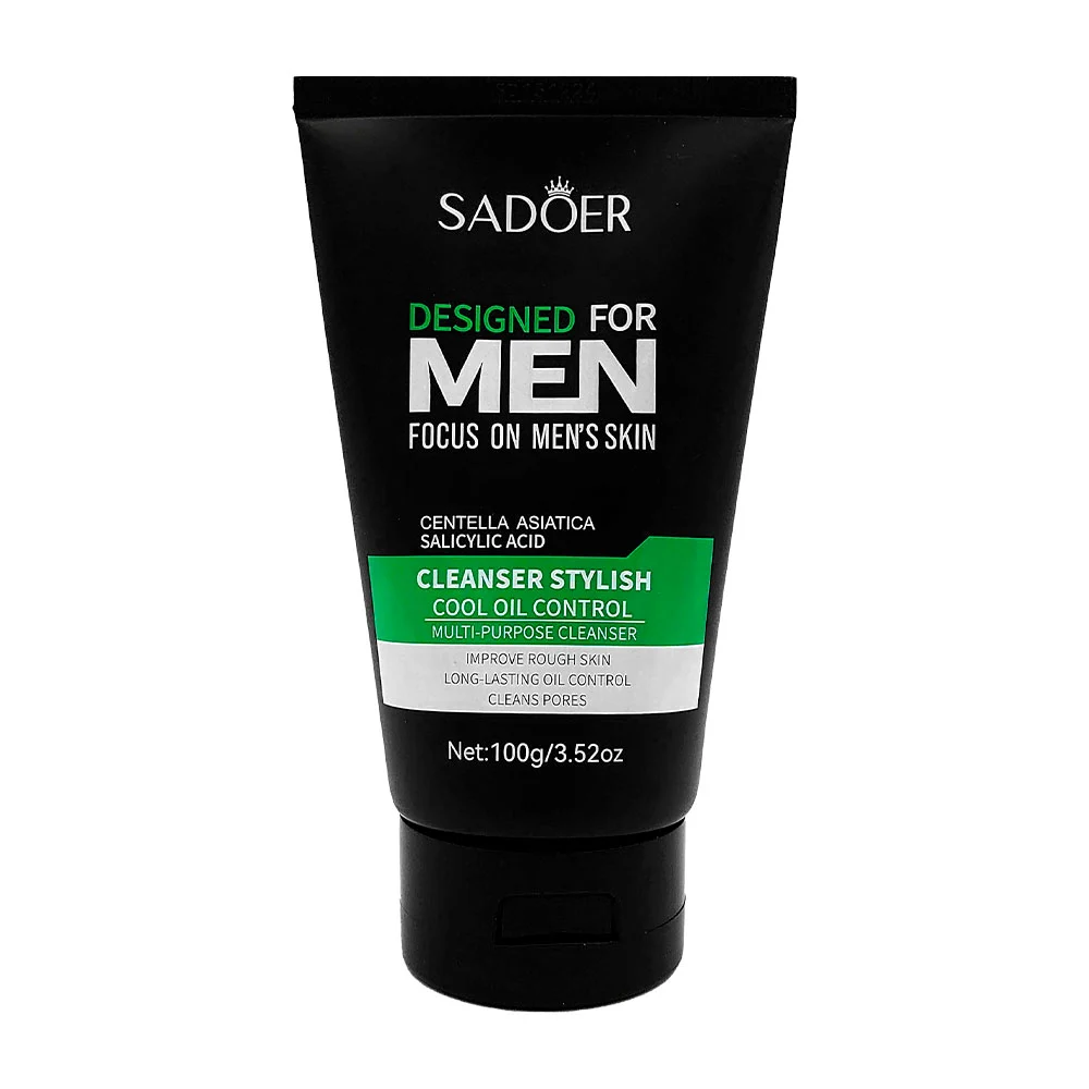 Limpiador facial sadoer con extracto de centella asiatica para hombre…