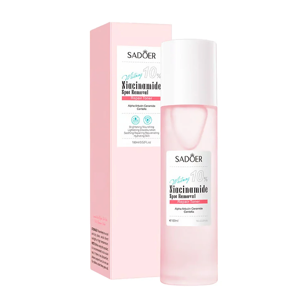 Tónico facial blanqueador y reparador con niacinamida, 100ml / sadoer