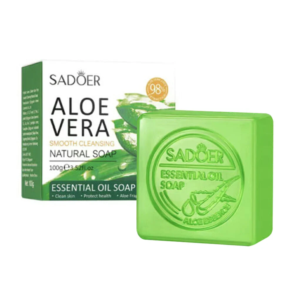 Barra de jabón corporal hidratante con extracto de aloe vera, 100g / …