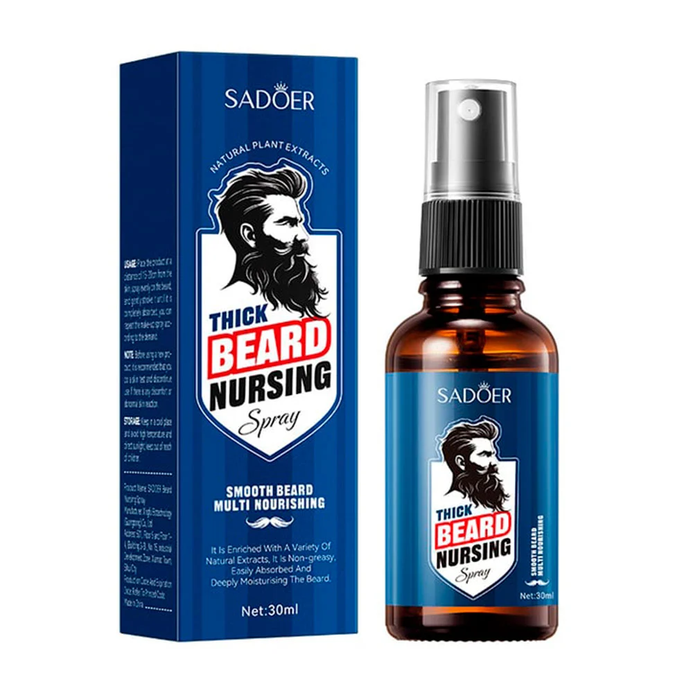 Spray refrescante sadoer para el cuidado de la barba, 30ml / thick be…