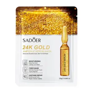 Mascarilla facial sadoer con suero de oro 24k para la hidratación de …