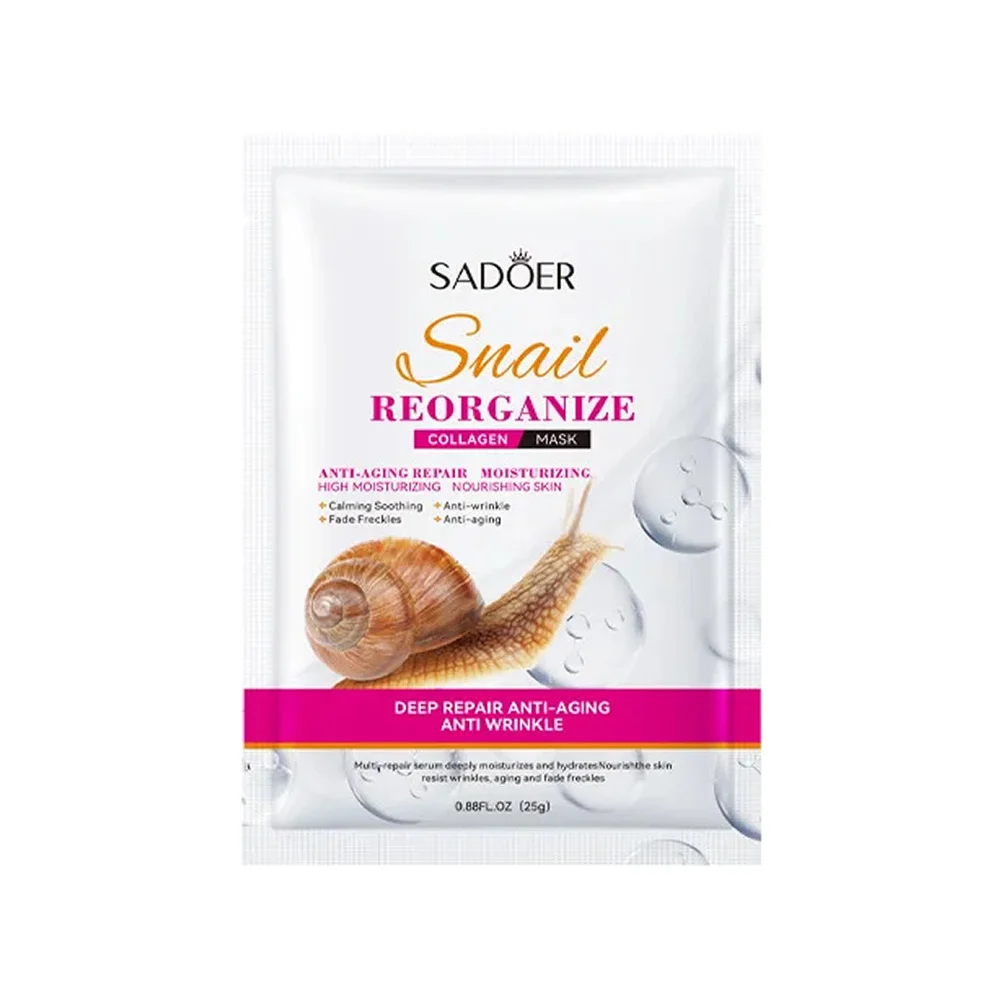 Mascarilla facial hidratante sadoer con baba de caracol para las arru…