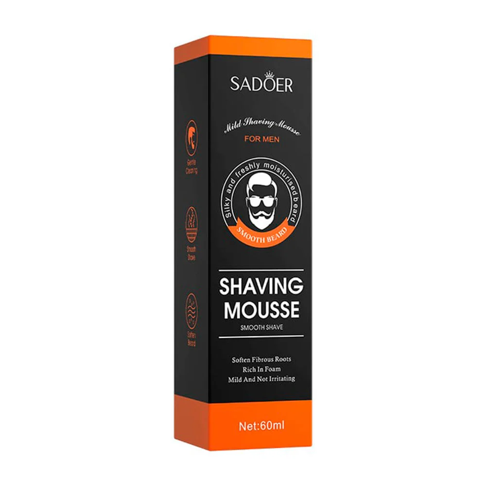 Espuma de afeitar suave sadoer para la barba, 60ml / shaving mousse /…