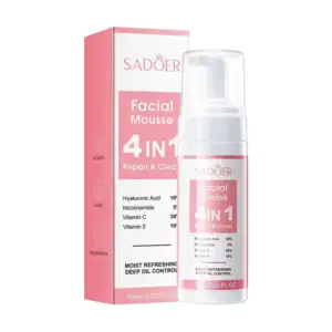 Mousse limpiador y reparador facial sadoer 4 en 1 con extracto de vit…