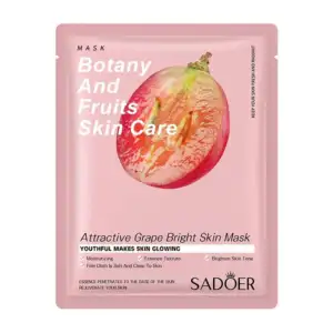 Mascarilla facial sadoer con extracto de uva para una piel brillante,…