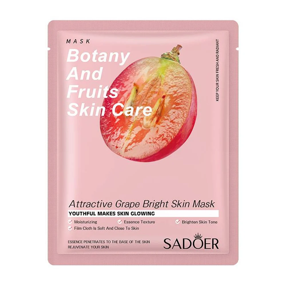 Mascarilla facial sadoer con extracto de uva para una piel brillante,…
